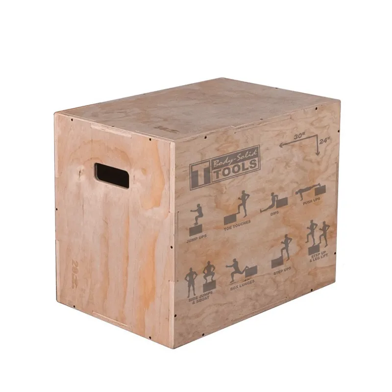Body-Solid 3 Way Wooden Plyo Box 20 24 30