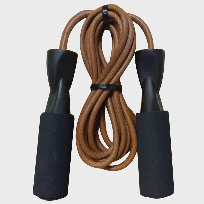 GoFit 9' Leather Jump Rope with Foam Padded Handles