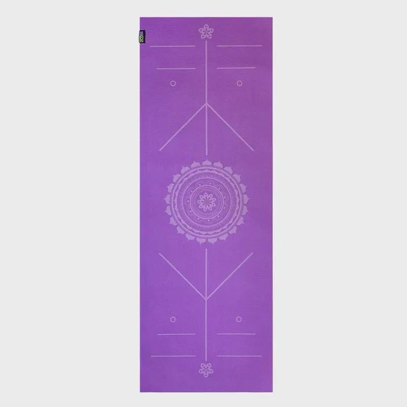 GoFit ALIGN Yoga Mat with Yoga Pose Wall Chart 3.5mm 24 x 68 - Purple-3