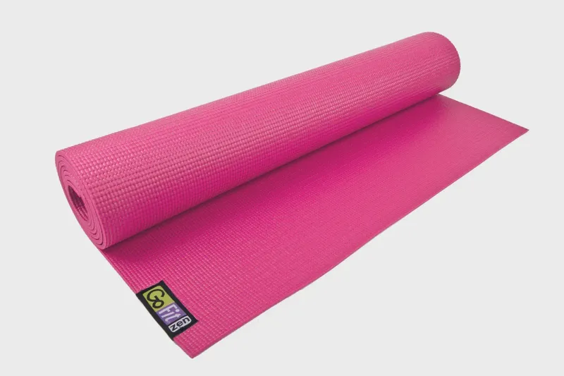 GoFit Yoga Mat with Yoga Pose Wall Chart 3.5mm 24 x 68 - Blue