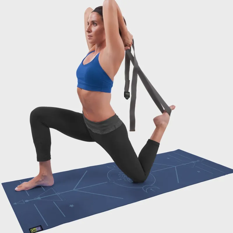GoFit Yoga Kit - Basic Mat Foam Block Strap and Yoga Pose Wall Chart-1