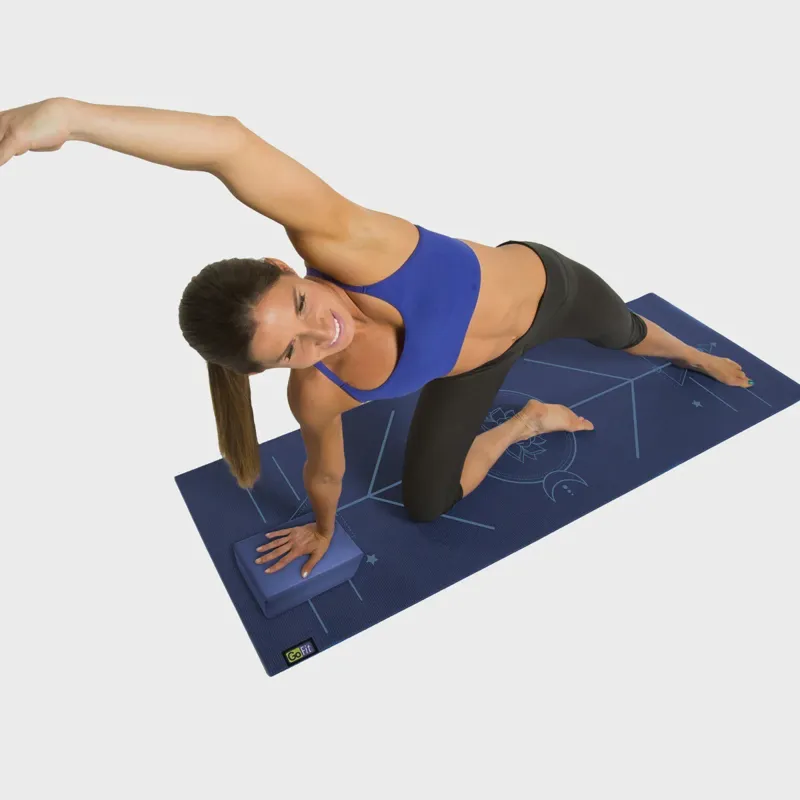 GoFit Yoga Kit - Basic Mat Foam Block Strap and Yoga Pose Wall Chart-2