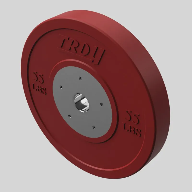 Troy VTX USA Sports Color Competition 55 lb Bumper Plate - Red
