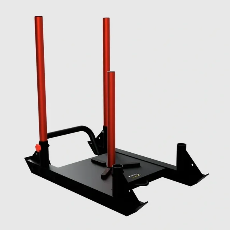 Troy VTX Push/Pull Sled - Black with orange poles